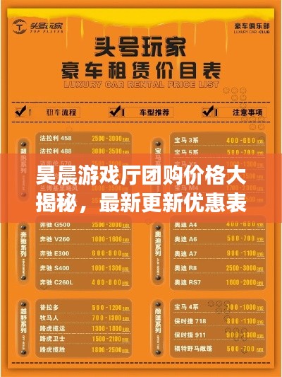 昊晨游戏厅团购价格大揭秘，最新更新优惠表！