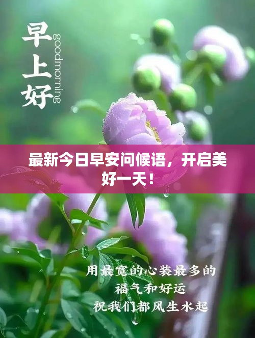 最新今日早安问候语，开启美好一天！