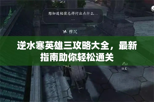 逆水寒英雄三攻略大全，最新指南助你轻松通关