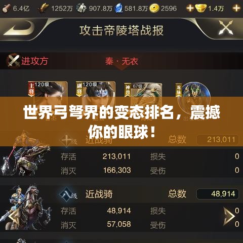 世界弓弩界的变态排名，震撼你的眼球！